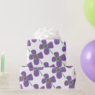 Fun Lila Daisy Pop Sommer Blume Whimsical Geschenk Geschenkpapier