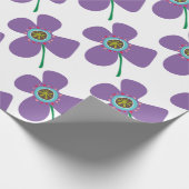 Fun Lila Daisy Pop Sommer Blume Whimsical Geschenk Geschenkpapier (Ecke)