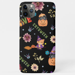 Fun Lila Hat Catoween, Niedlich Orange Pumpkin Case-Mate iPhone Hülle