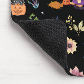 Fun Lila Hat Catoween, Niedlich Orange Pumpkin Mousepad (Ecke)