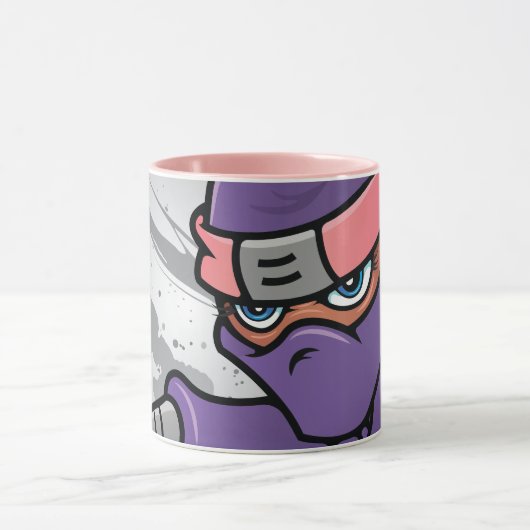 Fun Lila Ninja Tasse (Zentrum)