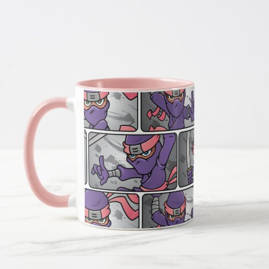 Fun Lila Ninja Tasse (Links)