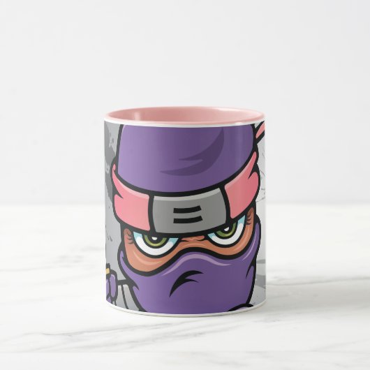 Fun Lila Ninja Tasse (Zentrum)