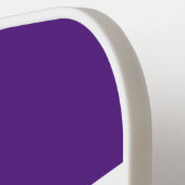 Fun Lila Schwarz-weiße Streifen Text "SUPER MAMA" Pickleball Schläger (Linke Seite)