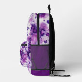 Fun Lila Violet Pink Batik Zirkel Art Muster Bedruckter Rucksack (Rechts)
