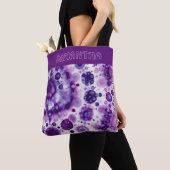 Fun Lila Violet Pink Batik Zirkel Art Muster Tasche (Von Nahem)