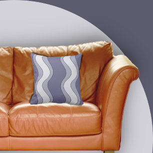 Fun Lila Wave Ripple Muster Kissen Kissen