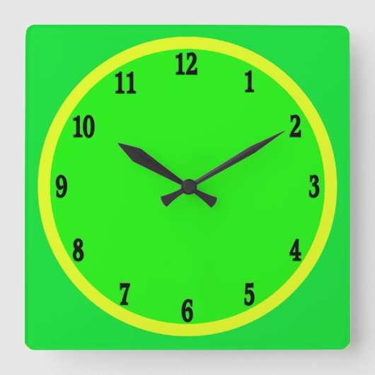 Fun Limon und Lemon Wall Clock Quadratische Wanduhr (Vorderseite)
