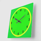 Fun Limon und Lemon Wall Clock Quadratische Wanduhr (Winkel)