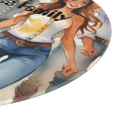 Fun Line Tanzschneider. Bearbeitbarer Text Schneidebrett (Ecke)