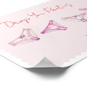 Fun Lingerie Dusche Bachelorette Panty Game Sign Poster (Ecke)