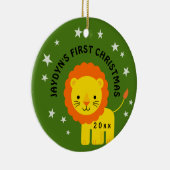Fun Lion Baby's 1. Weihnachtsgeschenkkreis Keramik Ornament (Rechts)