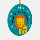 Fun Lion Baby's 1. Weihnachtsgeschenkkreis Keramik Ornament (Rechts)
