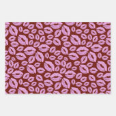 Fun Lipstick Kiss Impress Geschenkpapier Set (Vorderseite 3)