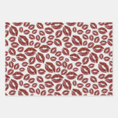 Fun Lipstick Kiss Impress Geschenkpapier Set (Vorderseite)