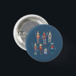 Fun Little 1950er Retro Roboter Button<br><div class="desc">Sehr nette und hilfsbereite Retro-Roboter im Stil der 50er Jahre. Großad hat diese wahrscheinlich in seinem Schuppen gemacht. Künstliche Intelligenz,  aber nicht beängstigend.</div>