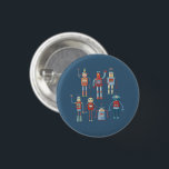 Fun Little 1950er Retro Roboter Button<br><div class="desc">Sehr nette und hilfsbereite Retro-Roboter im Stil der 50er Jahre. Großad hat diese wahrscheinlich in seinem Schuppen gemacht. Künstliche Intelligenz,  aber nicht beängstigend.</div>