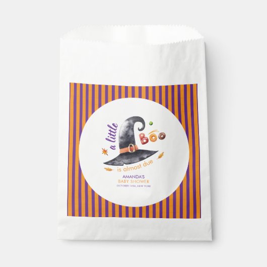 Fun Little Boo Witch Hat Fall Baby Dusche Geschenktütchen (Vorderseite)