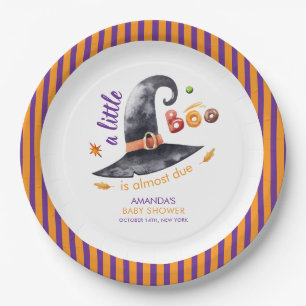 Fun Little Boo Witch Hat Fall Baby Dusche Pappteller