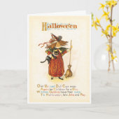 Fun Little Hexenkarte Vintag Karte (Gelbe Blume)