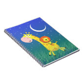 Fun Little Lion and Giraffe Notebook Notizblock (Rechte Seite)