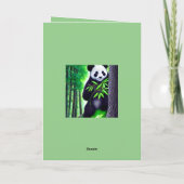 Fun Little Panda Bear Dankeskarte (Rückseite)