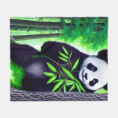 Fun Little Panda Bear Fleecedecke (Vorderseite (Horizontal))