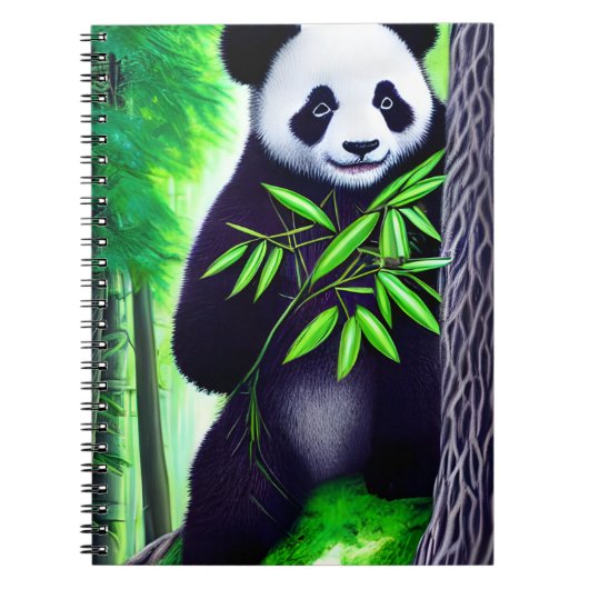Fun Little Panda Bear Notizblock (Vorderseite)