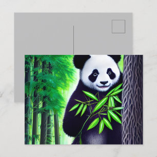 Fun Little Panda Bear Postkarte