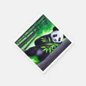 Fun Little Panda Bear Serviette (Ecke)