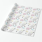 Fun Little Sheep & Hearts Muster Geschenkpapier (Ungerollt)