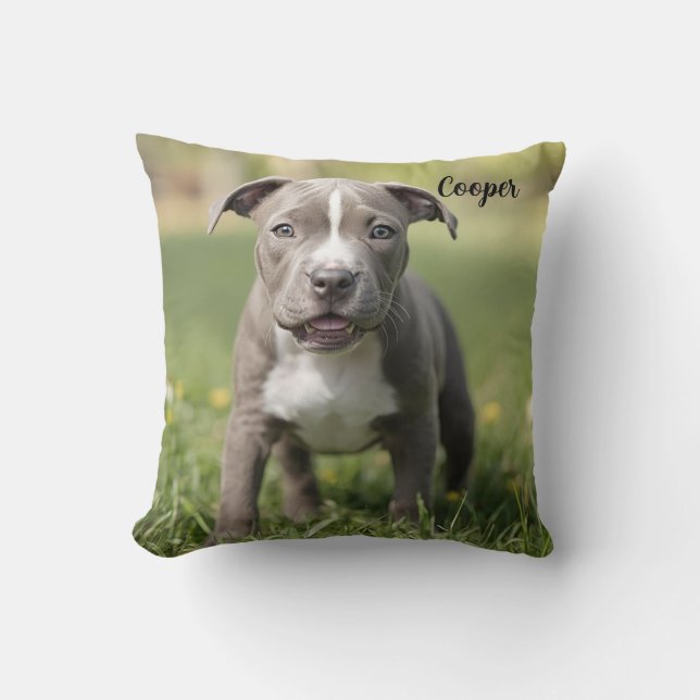 Fun-living Pit Bull Personalisiert Kissen (Vorderseite)