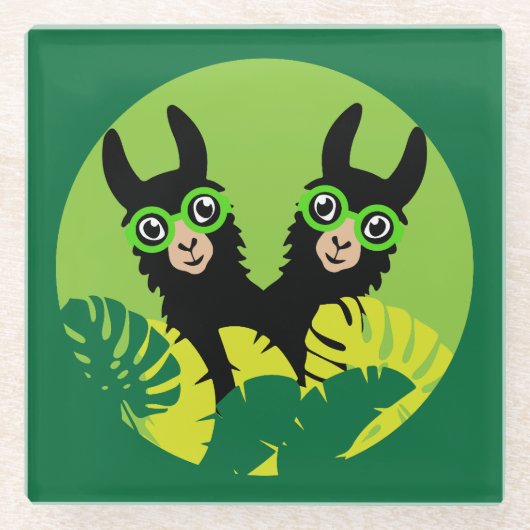 Fun Llama Alpaca Glasuntersetzer (Vorderseite)