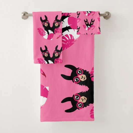 Fun Llama Alpaca Zubehör Badhandtuch Set (Insitu)