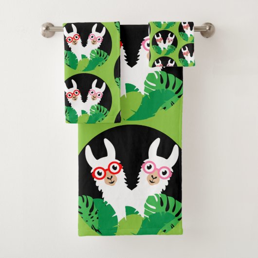 Fun Llama Alpaca Zubehör Badhandtuch Set (Insitu)