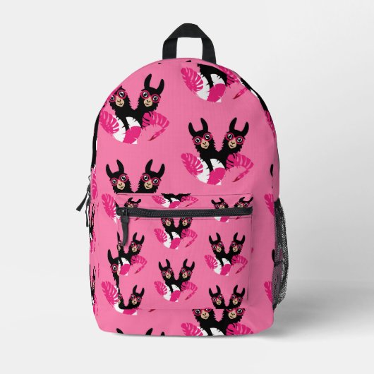 Fun Llama Alpaca Zubehör Bedruckter Rucksack (Vorderseite)