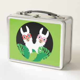 Fun Llama Alpaca Zubehör Metall Brotdose
