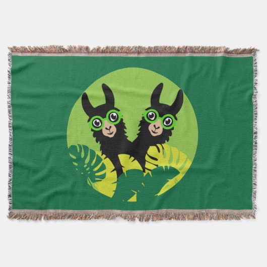 Fun Llama Alpaca Zuhause und Leben Decke (Vorderseite)