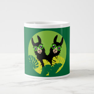 Fun Llama Alpaca Zuhause und Leben Jumbo-Tasse