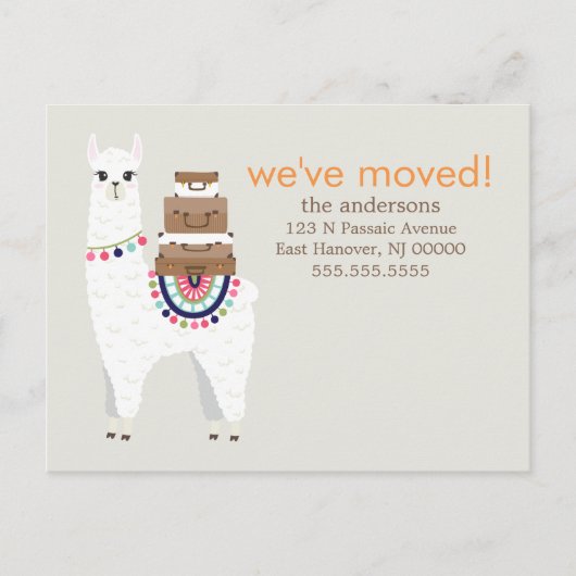 Fun Llama Änderung der Adresse / Ankündigungen zum (Vorderseite)