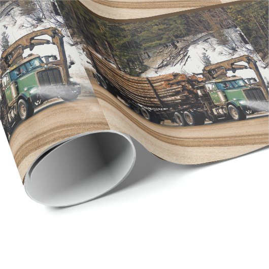 Fun Log In - Log Out Login Trucker Art Design Geschenkpapier (Rolleneckpunkt)