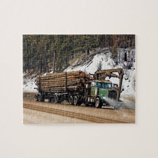 Fun Log In - Log Out Login Trucker Art Design Puzzle (Horizontal)
