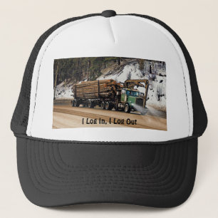Fun Log In - Log Out Login Trucker Art Design Truckerkappe