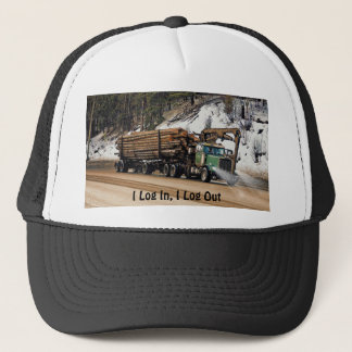 Fun Log In - Log Out Login Trucker Art Design Truckerkappe
