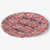 Fun London Buses - Krönung Pappteller (Schrägansicht)