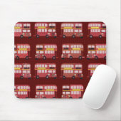 Fun London Double Decker Bus Cartoon Muster Mousepad (Mit Mouse)