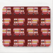 Fun London Double Decker Bus Cartoon Muster Mousepad (Vorne)