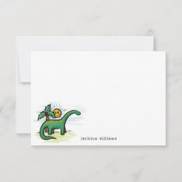 Fun Long Neck Dinosaurier Kinder Personalisierte N Dankeskarte