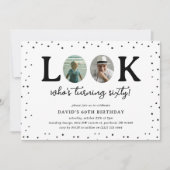 Fun Look's Who's 60' 2 x photo 60th Birthday Einladung (Vorderseite)