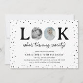 Fun Look's Who's 70' 2 x photo 70th Birthday Einladung (Vorderseite)